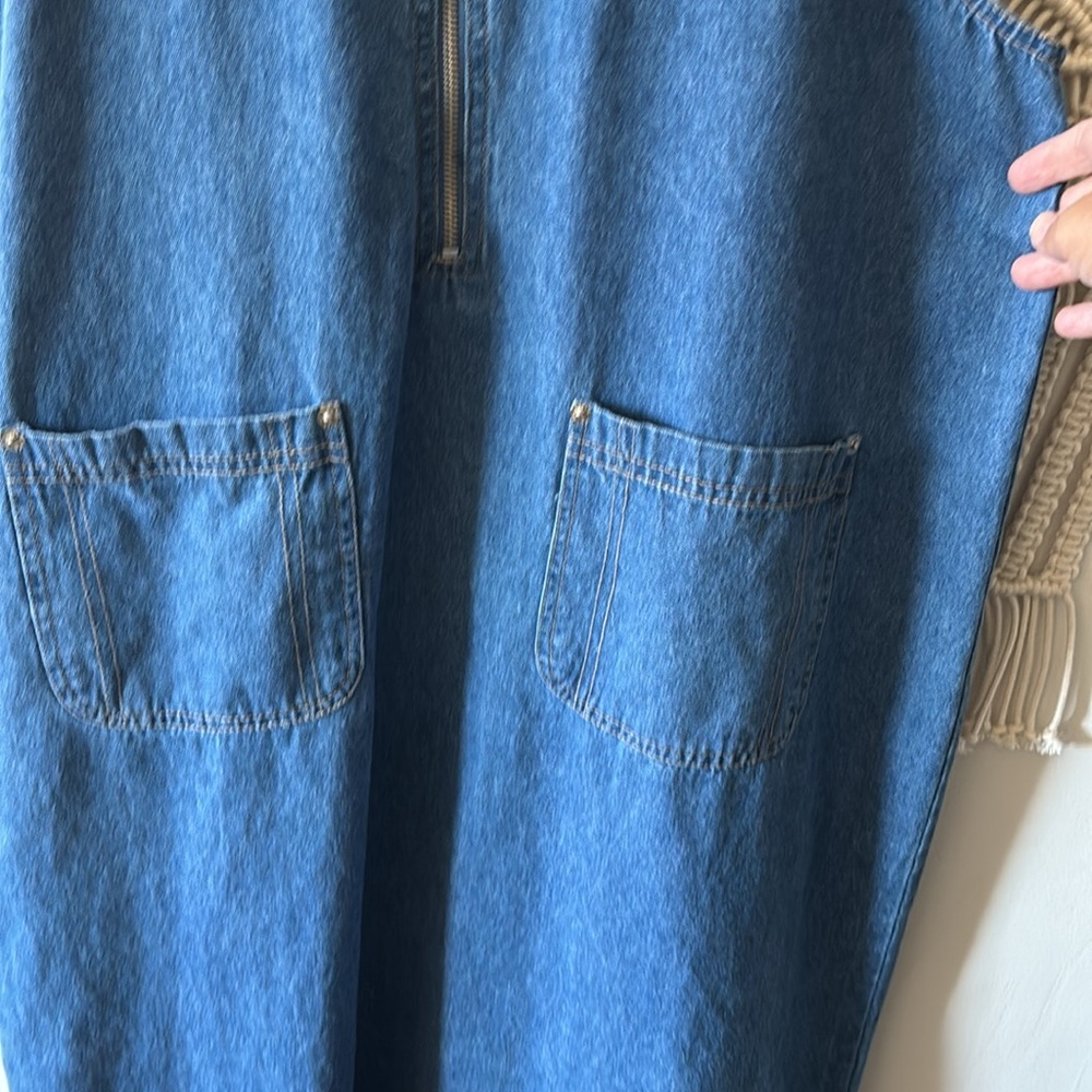 Vintage denim jumper maxi length size 16W - Picture 3 of 6